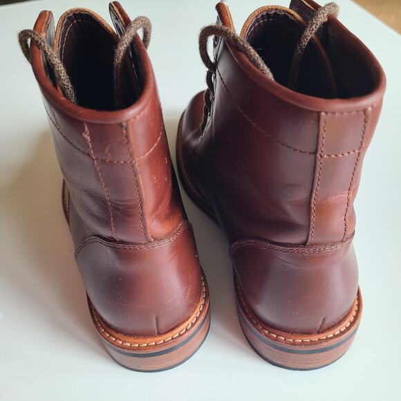 Mens Nisolo Andres All Weather Brown Leather Ankle‎ Dress Boots Size 7.5 M - Picture 2 of 15